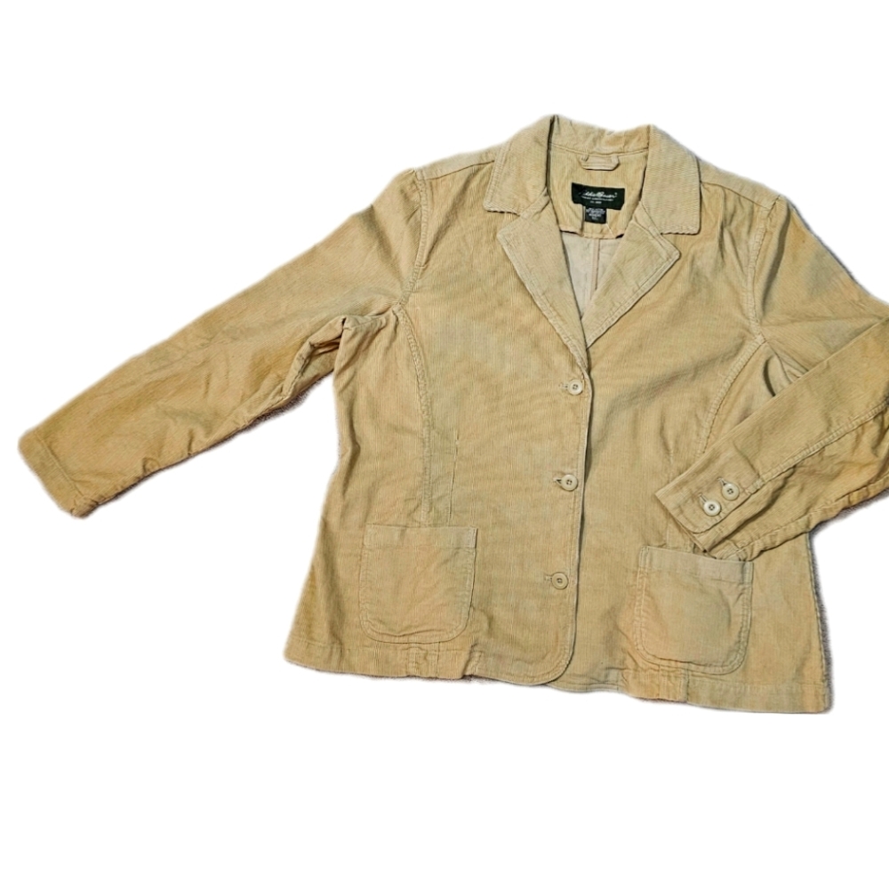 Eddie Bauer Women Vintage WashedMaple Corduroy Jacket XXL W-896